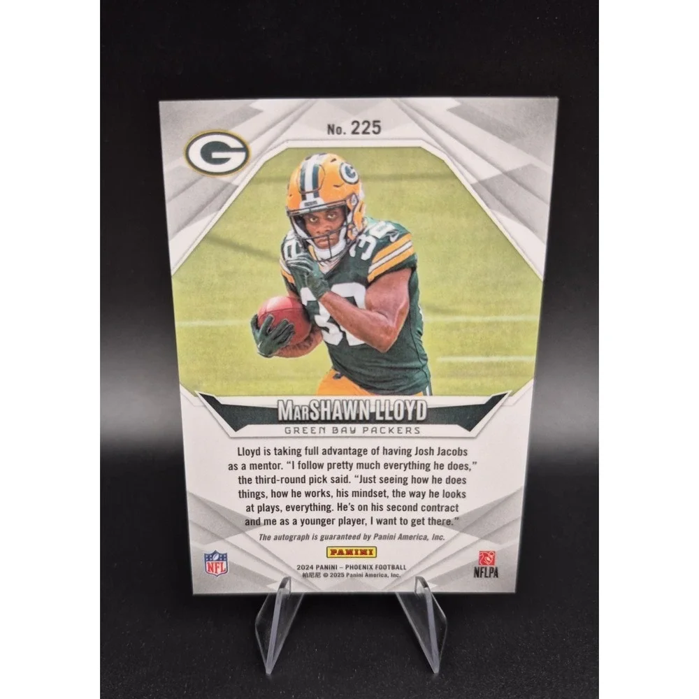 2024 Panini Phoenix Marshawn Lloyd #225 Auto Rookie Pandora (RC) (AU) Packers